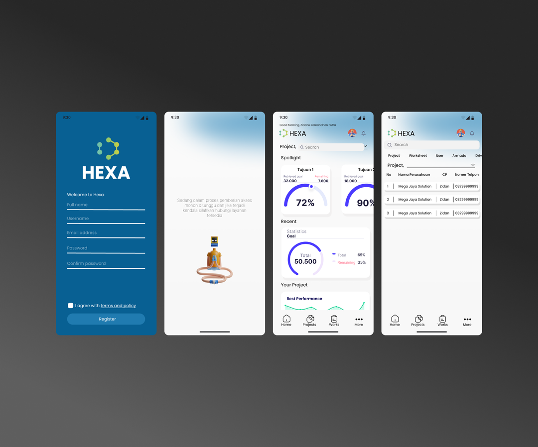 hexa mobile app